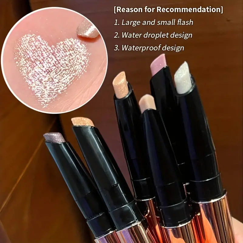 6 Color Highlighter Stick with Shimmer Finish Eyeliner