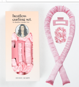 Satin Pearl Cotton No-Heat Curling Wand Gift Set