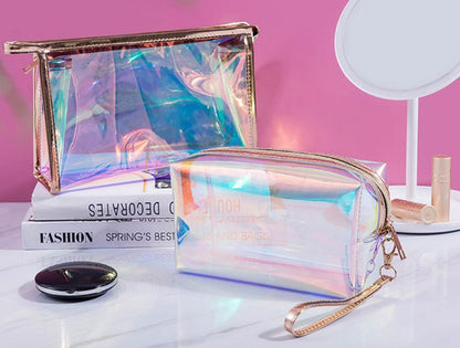 Laser Travel Cosmetic Bag Organizer for Makeup and Toiletries