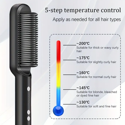 Dual-Use Horn Comb for Straightening and Curling Hair