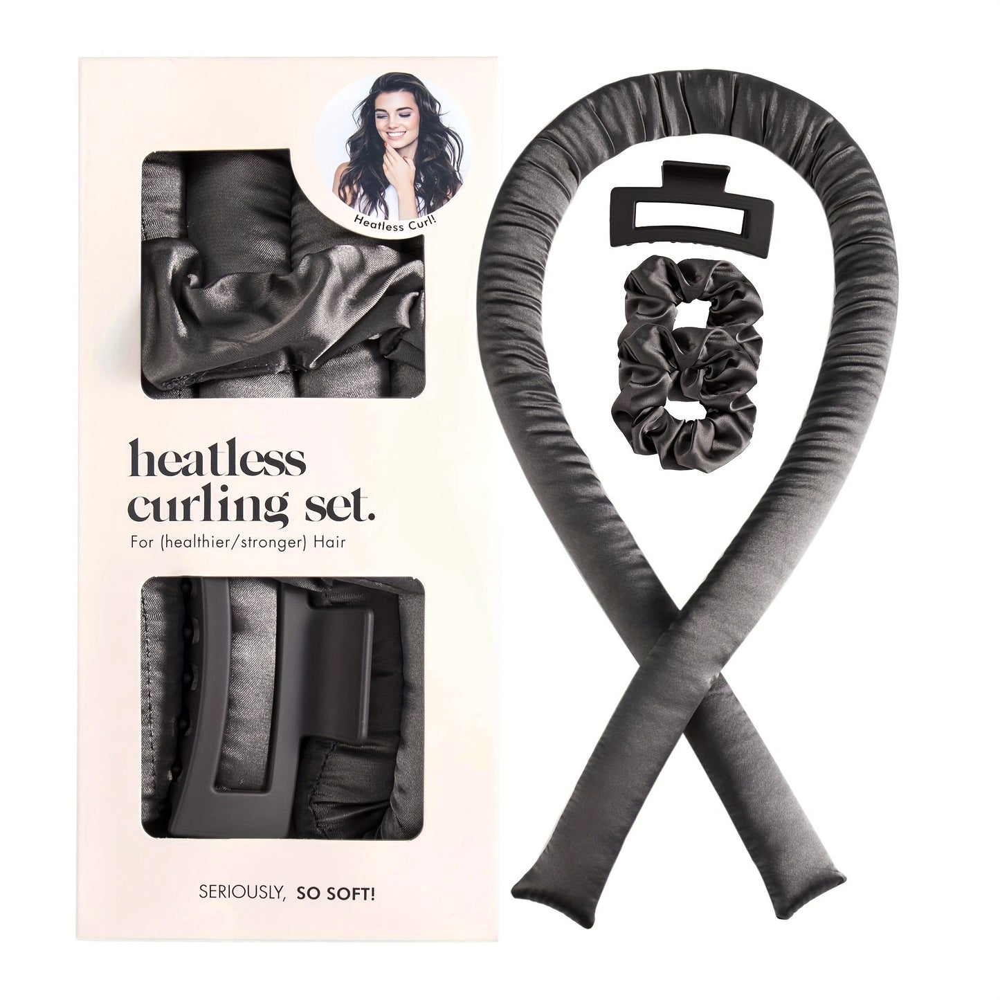 Satin Pearl Cotton No-Heat Curling Wand Gift Set