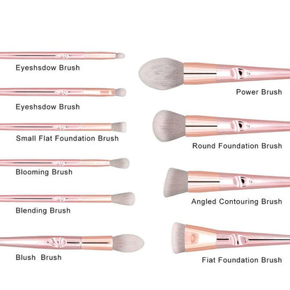 Makeup Brush Set with Portable Storage Bag