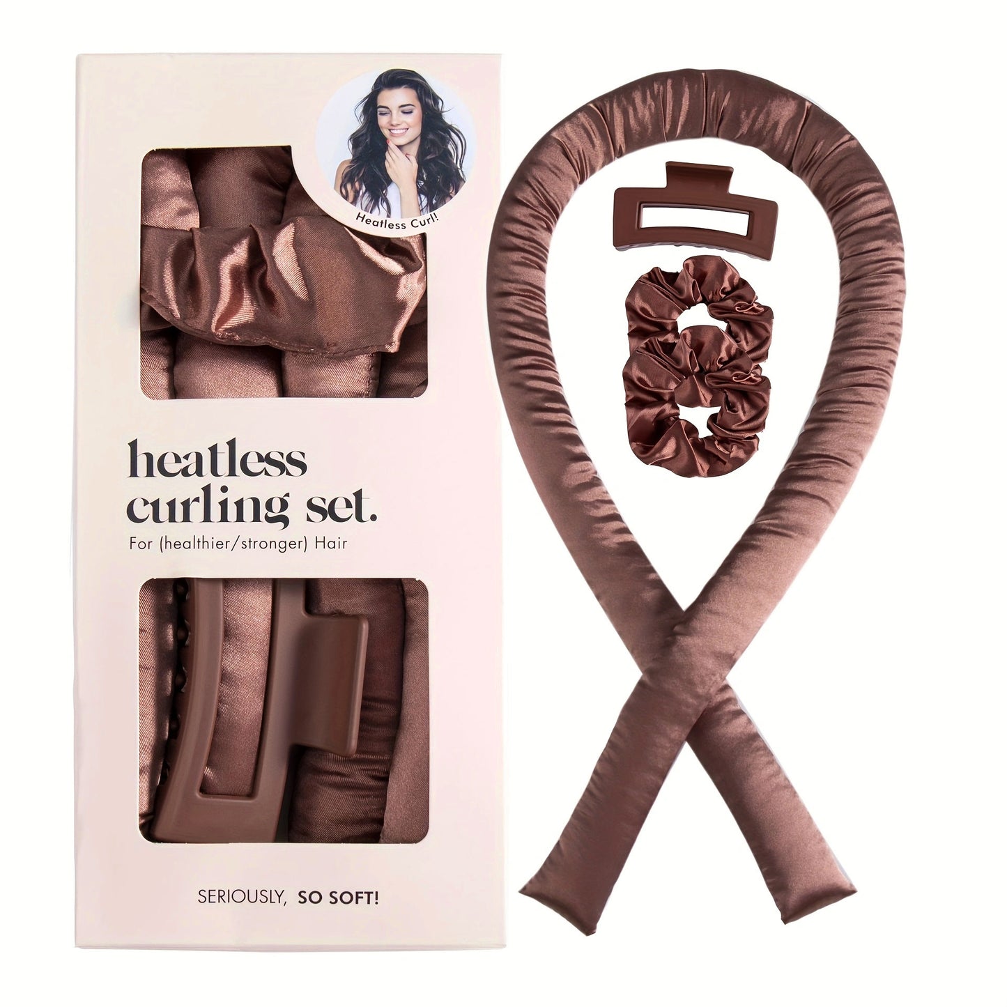 Satin Pearl Cotton No-Heat Curling Wand Gift Set