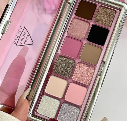 DIKALU 12 Color Matte Eye Shadow Cement Tray