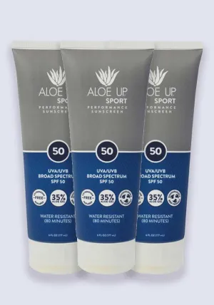 Aloe Up Sport Sun Lotion SPF 50 180ml - 3 Pack Saver