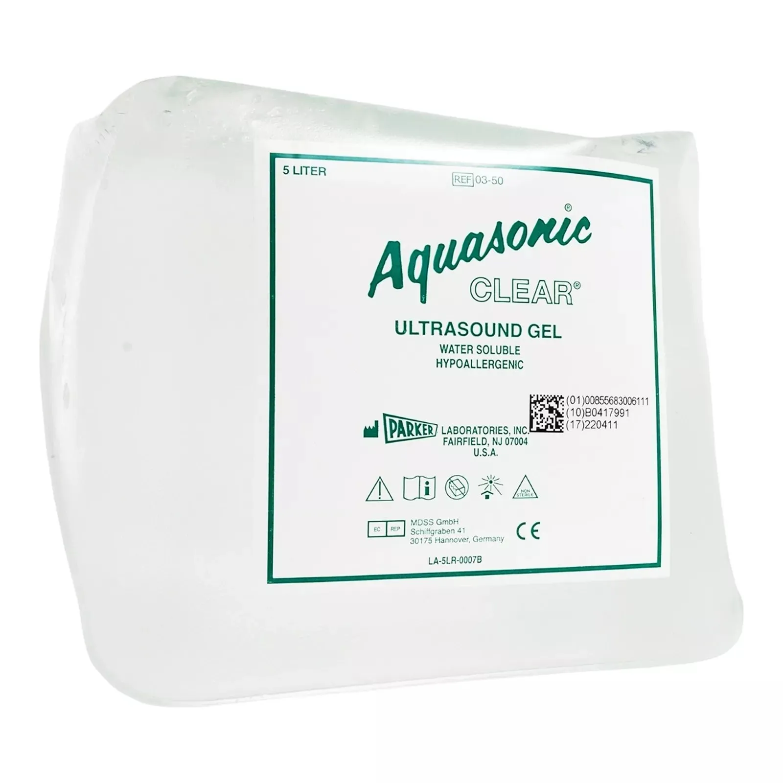 Aquasonic Clear Sonicpac Ultrasound Gel, Transmission, 5 Liter Cubitainer