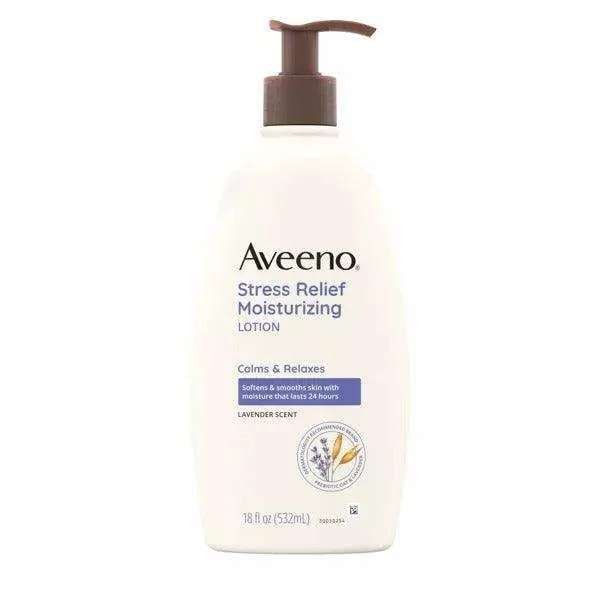 Aveeno Stress Relief Moisturizing Body Lotion Lavender Scent - 18oz