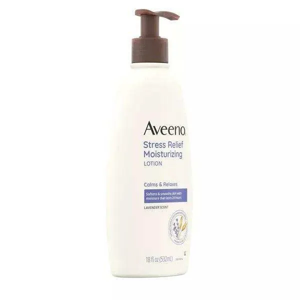 Aveeno Stress Relief Moisturizing Body Lotion Lavender Scent - 18oz