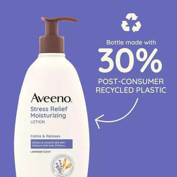 Aveeno Stress Relief Moisturizing Body Lotion Lavender Scent - 18oz