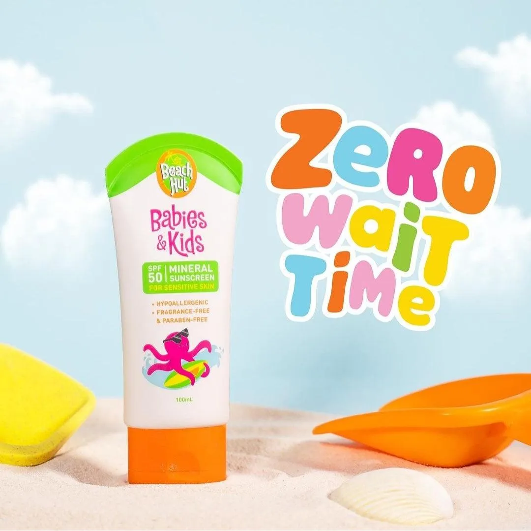 Beach Hut Babies & Kid SPF 50 Mineral Sunscreen 100ml