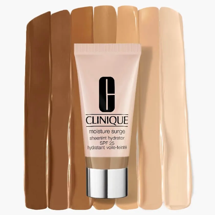 Cream with foundation effect Clinique Moisture Surge Sheertint Hydrator Broad Spectrum SPF 25, 05 Medium Deep, 40 ml