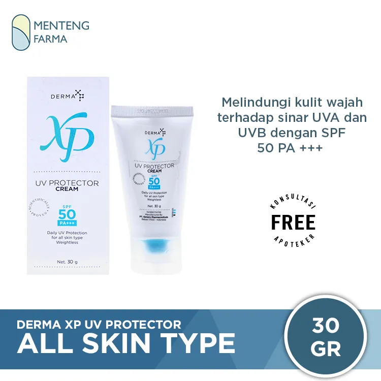 Derma XP UV Protector Cream SPF 50 - Sunscreen dan Antioksidan