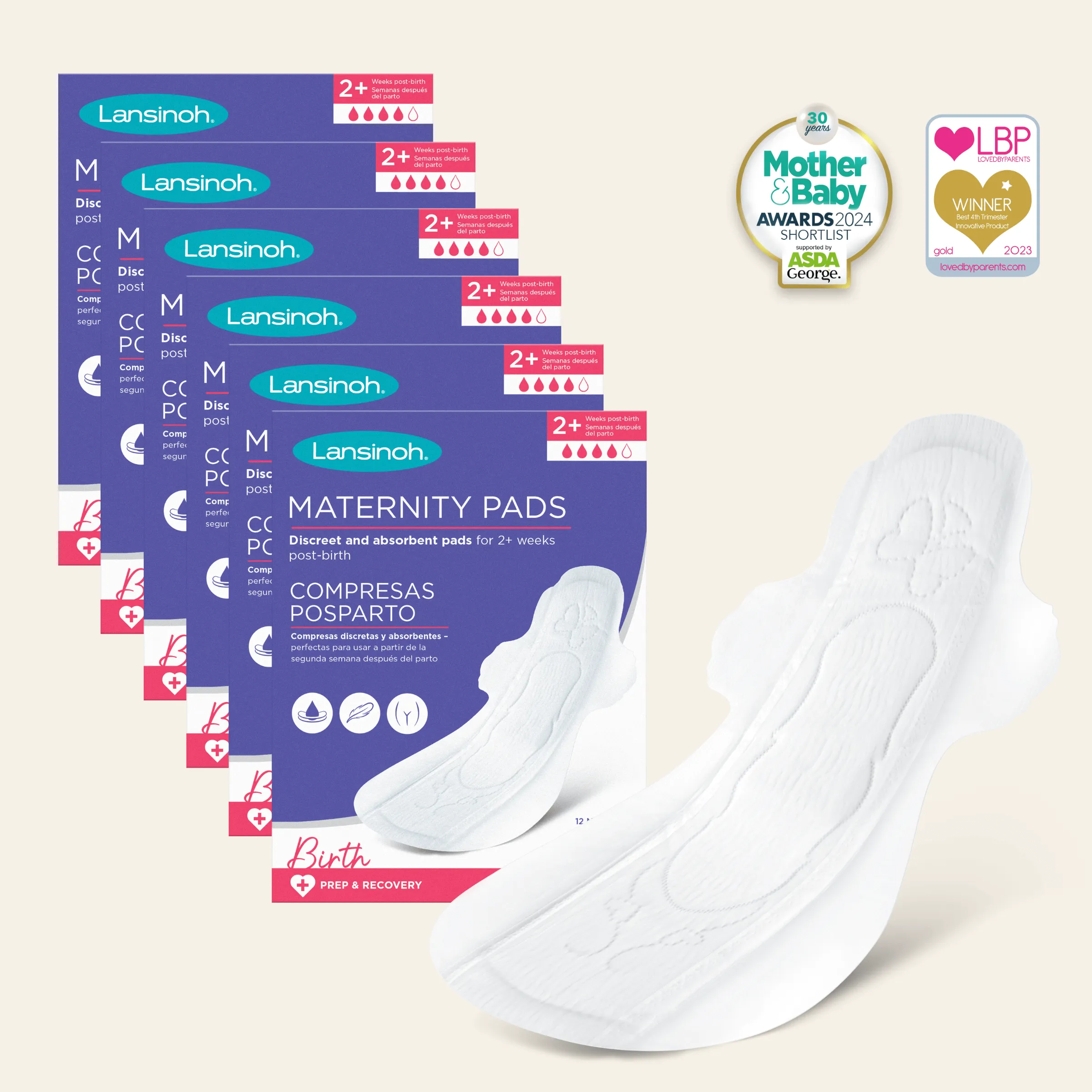 Discreet & Absorbent Maternity Pads: 2  weeks post-birth