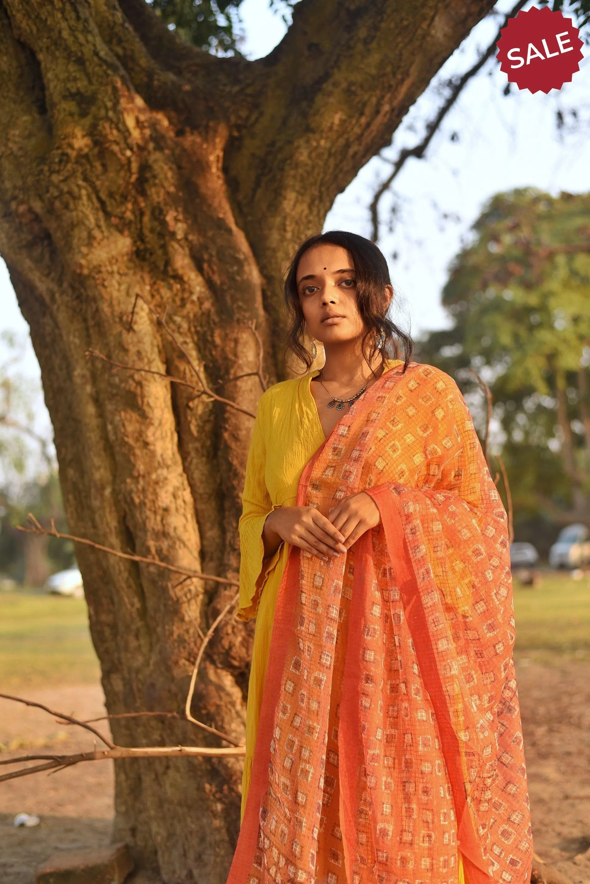 Kaisori Noor collection - Linen block printed dupatta