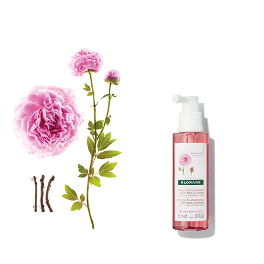 Klorane SOS Serum with Peony - Scalp Treatment Spray, Immediate Soothing Relief for Dry Itchy Flaky Scalp, pH Balanced