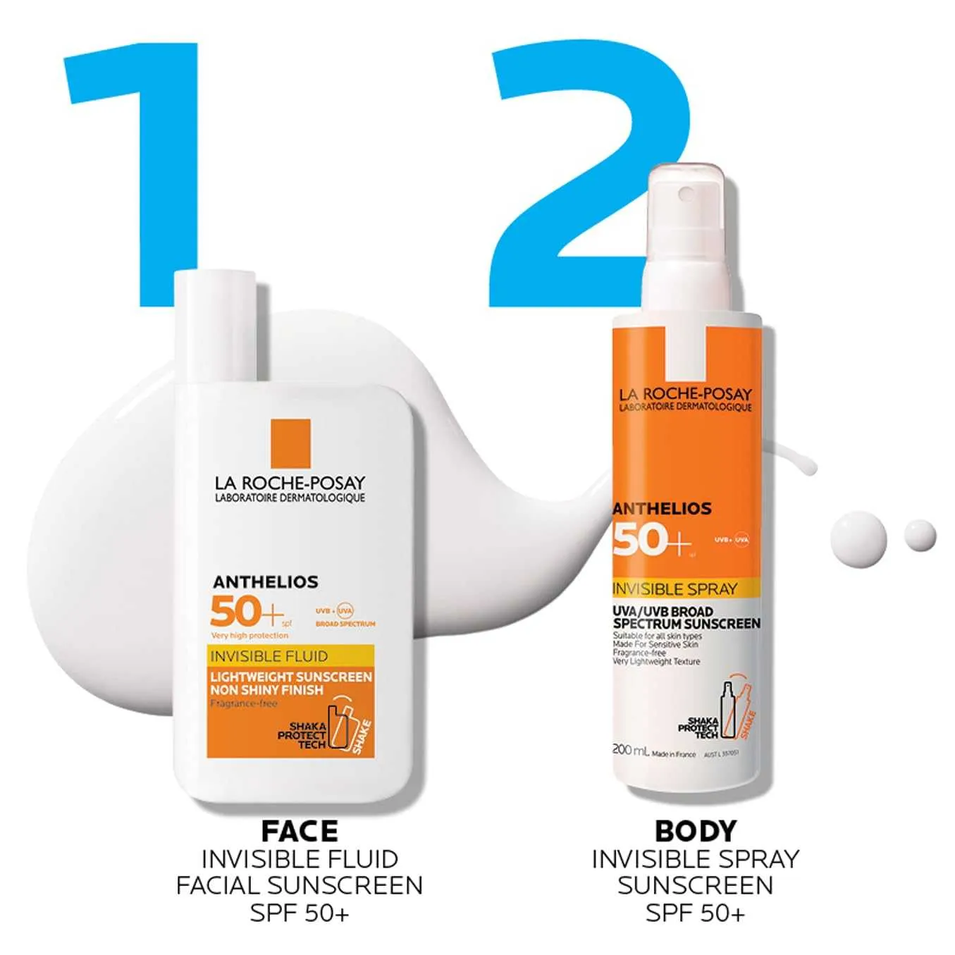 La Roche-Posay Sunscreen Lotion, Ultra-Light Fluid, Water Resistant, Invisible Fluid With SPF 50 , Non-Perfumed, Anthelios XL, 50ml