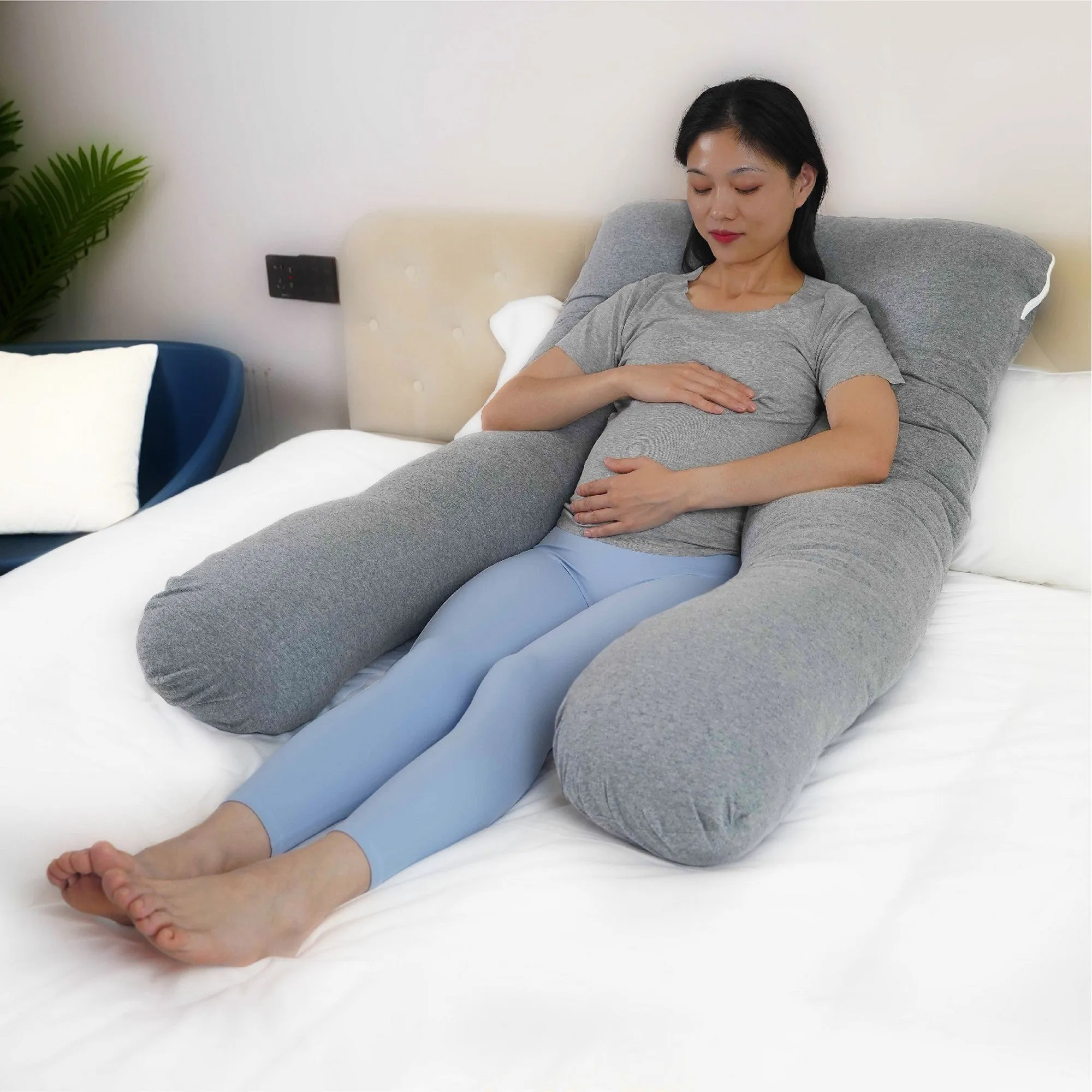 Moon Organic U Shaped  Maternity pillow for Pregnent Ladies