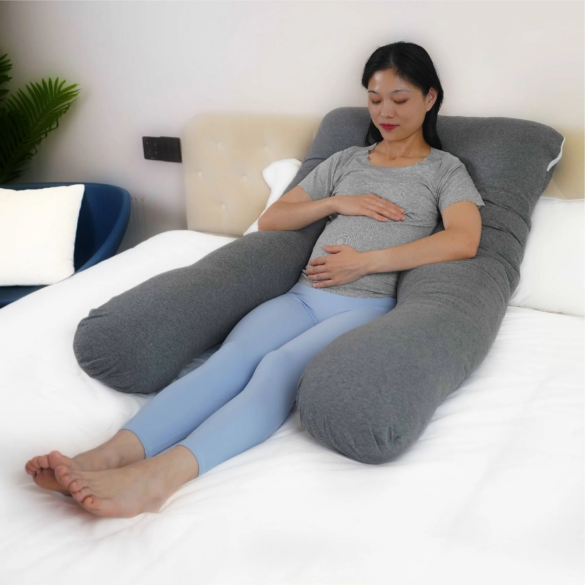 Moon Organic U Shaped  Maternity pillow for Pregnent Ladies