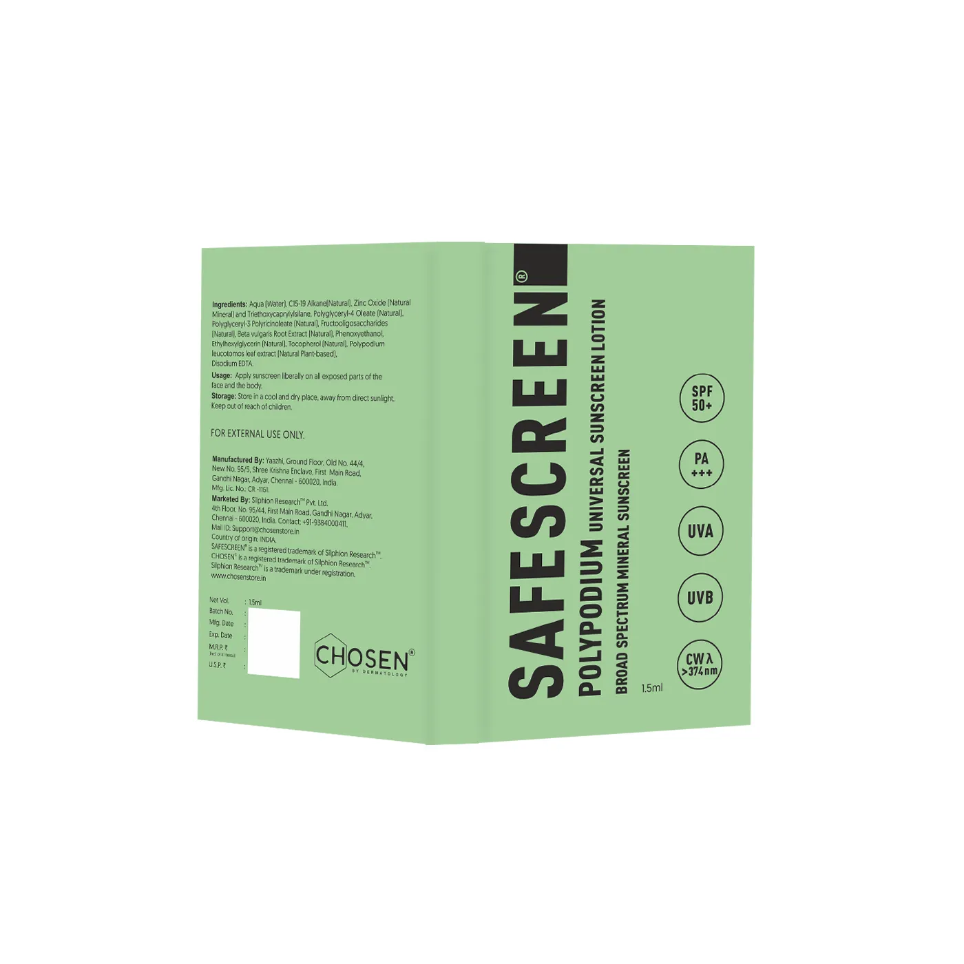 Polypodium Extract SAFESCREEN® - 1.5ml Bottle (Redeemable for 150 Zola Points)