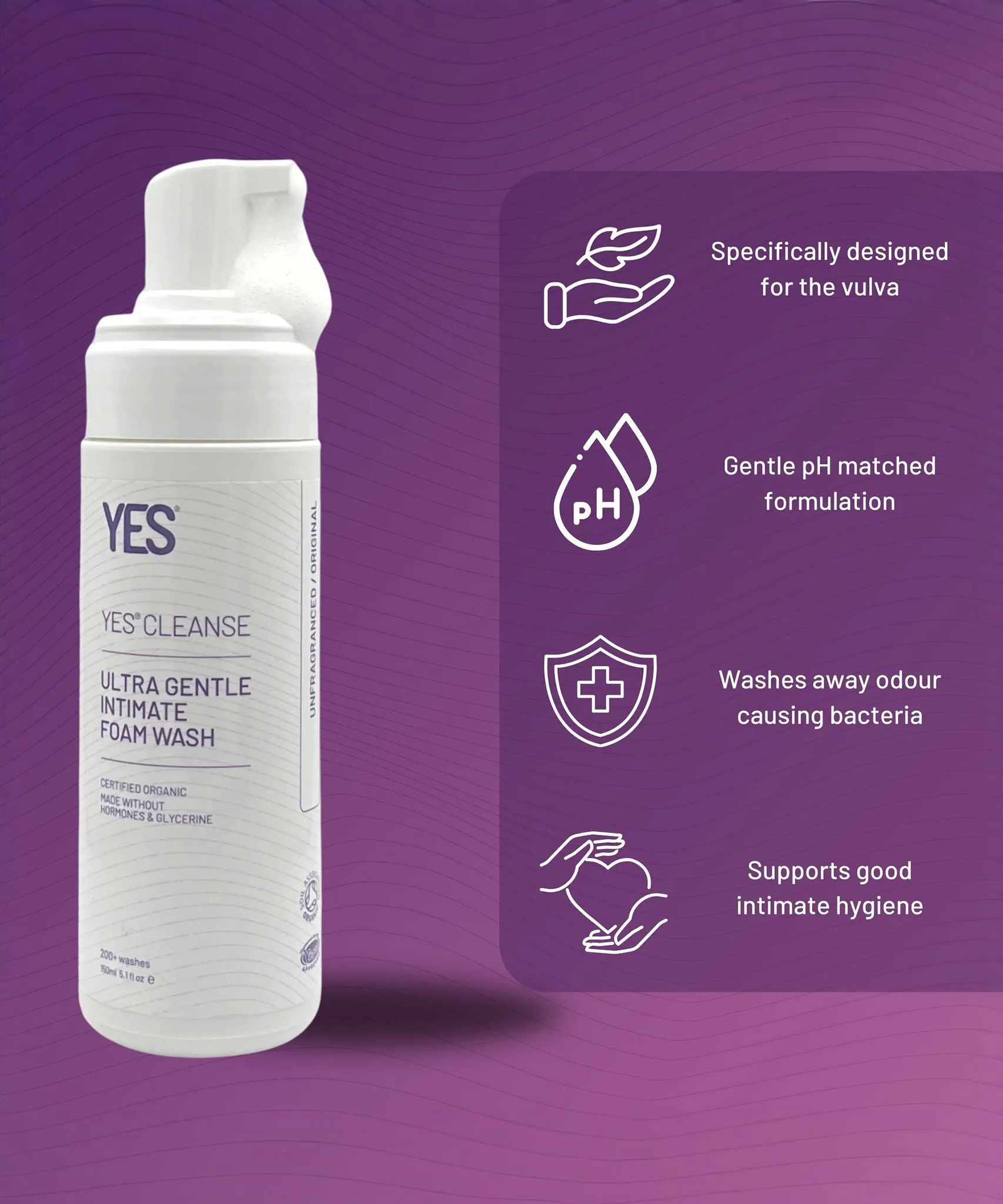 Yes Cleanse Intimate Wash Fragrance Free -150ml